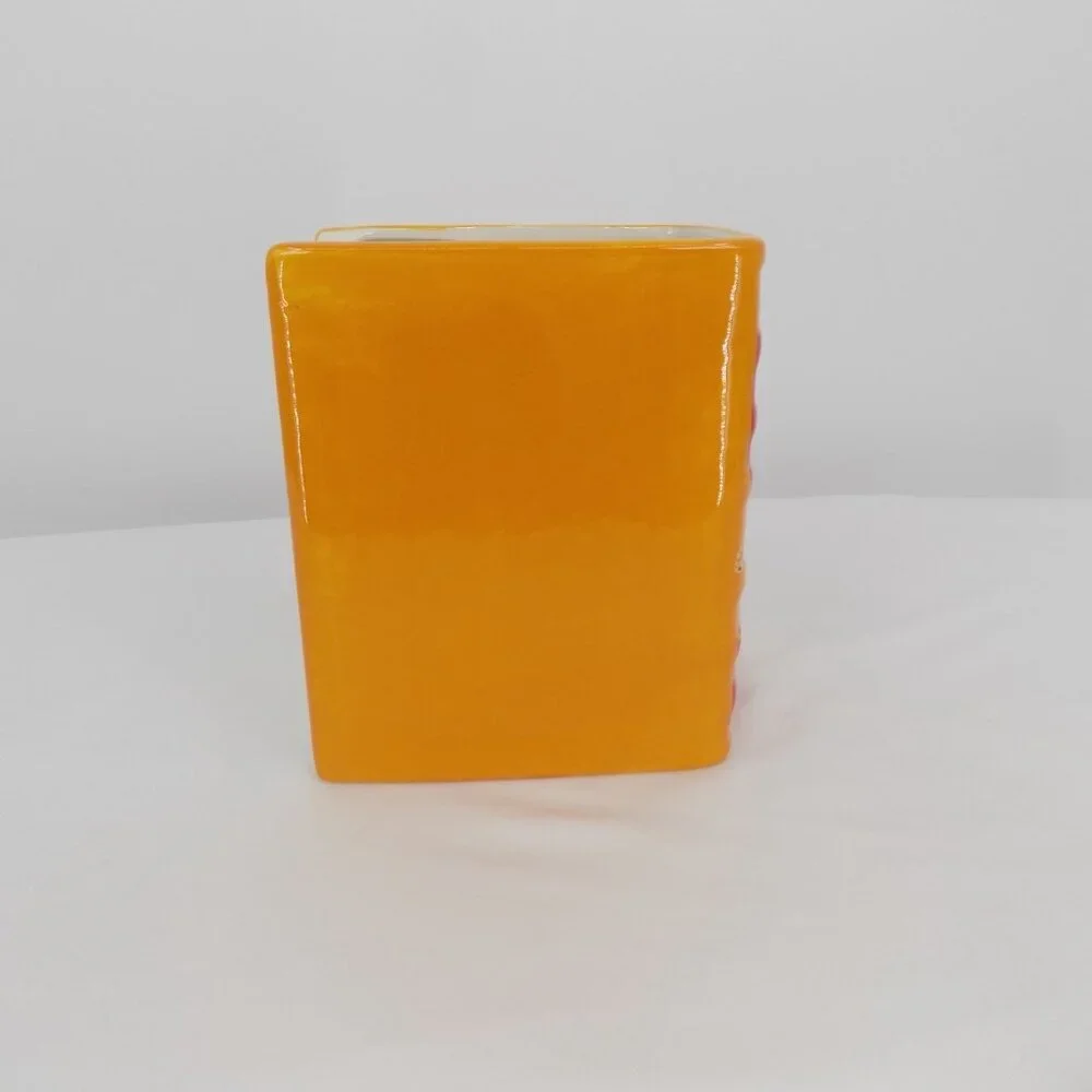 Utensil Holder Italian Kitchen Full Time Pasta Lover Ceramic Book Shaped New